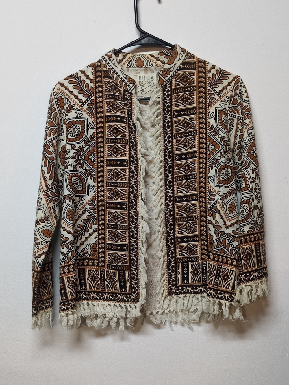Billabong Boho Hippie Festival Tassel Jacket, Size S